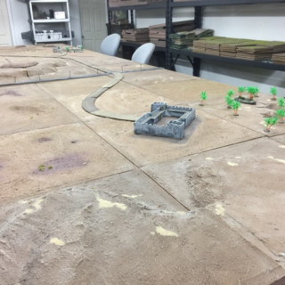 Massive desert tables at Gajo Games, they're ready for Fourth Edition!