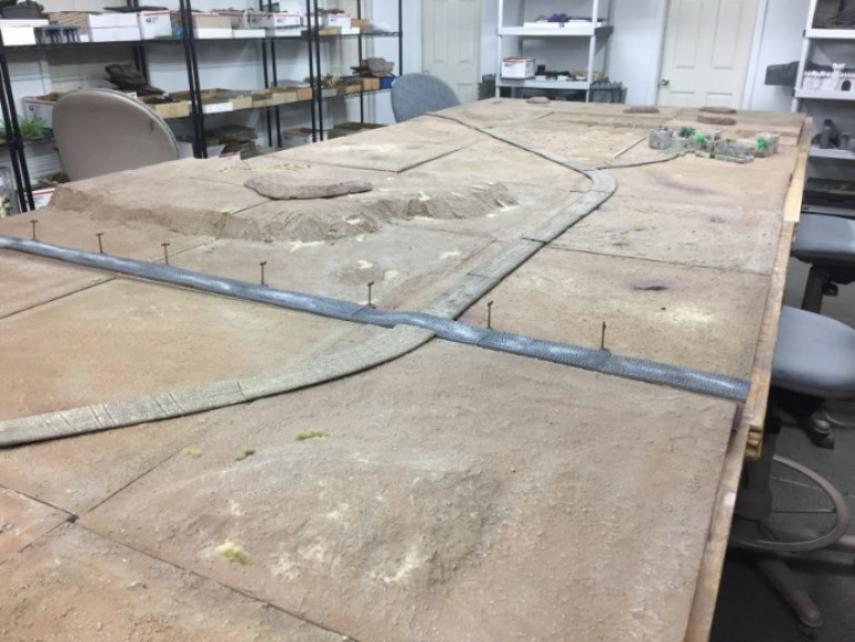 Massive desert tables at Gajo Games, they're ready for Fourth Edition!