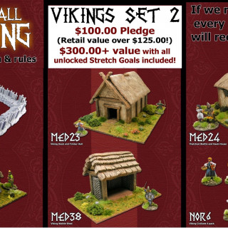 Great Hall Burning - 28mm Viking Game