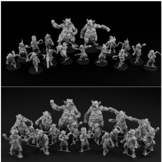 Goblins and Putrid 3d Print Fantasy Football Teams