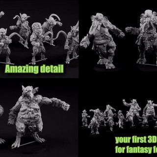 Goblins and Putrid 3d Print Fantasy Football Teams