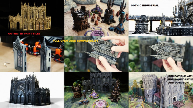 Rampage 3D Printable Gothic Building System